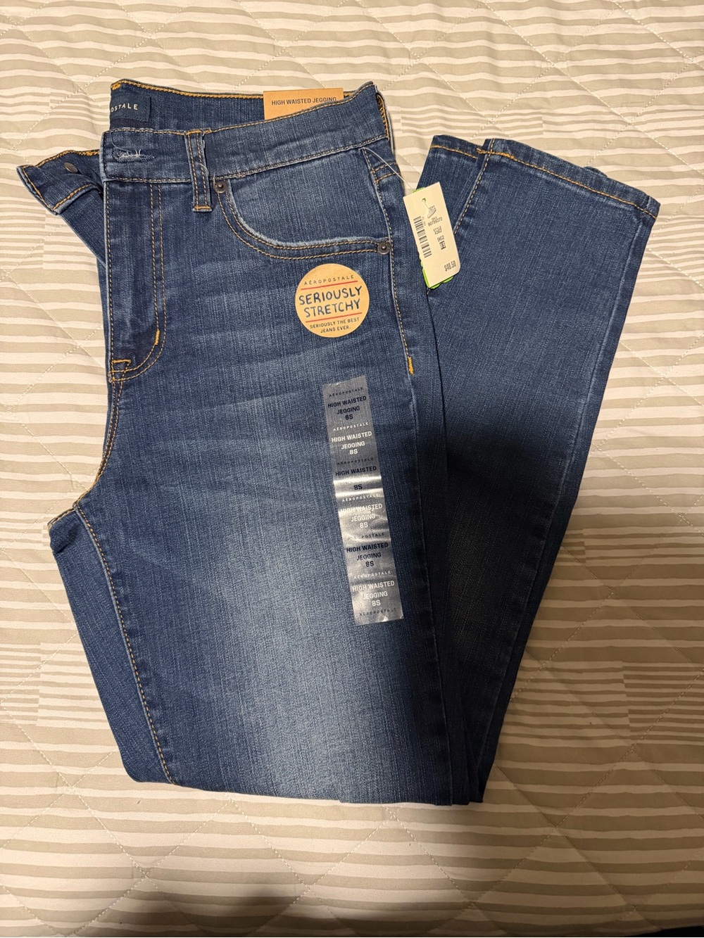 Aeropostale women’s Seriously Stretchy Blue Jeans - High Waisted